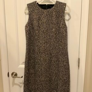 St. John Silver Sequin Sheath Mini Dress